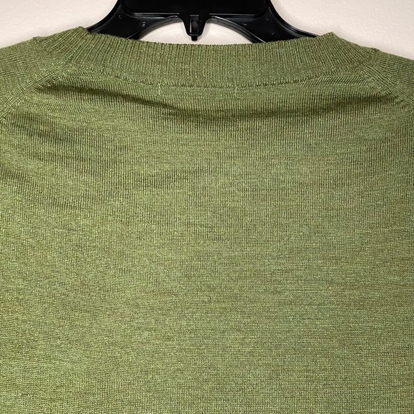 Smartwool woman's size large L graphic striped merino wool green sweater - Picture 8 of 16